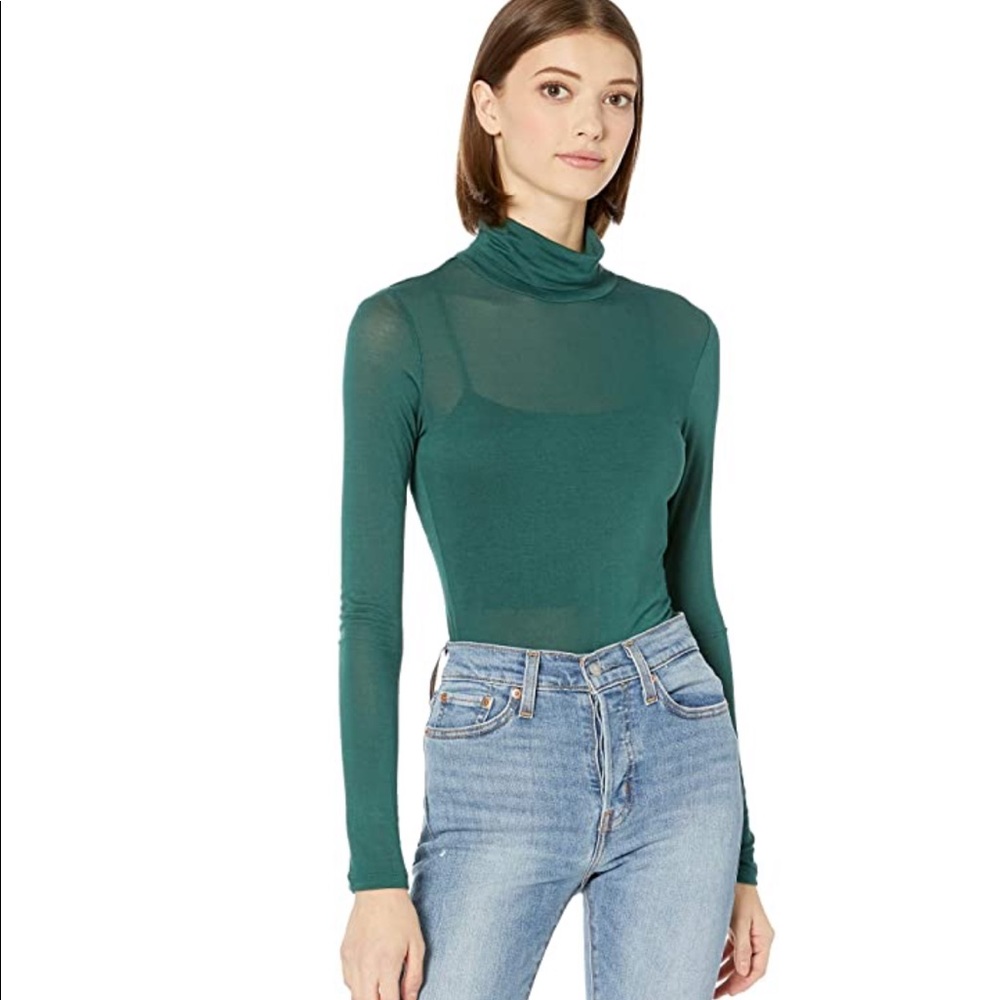 BCBGeneration Long Sleeve Layering Sheer Top, Medium